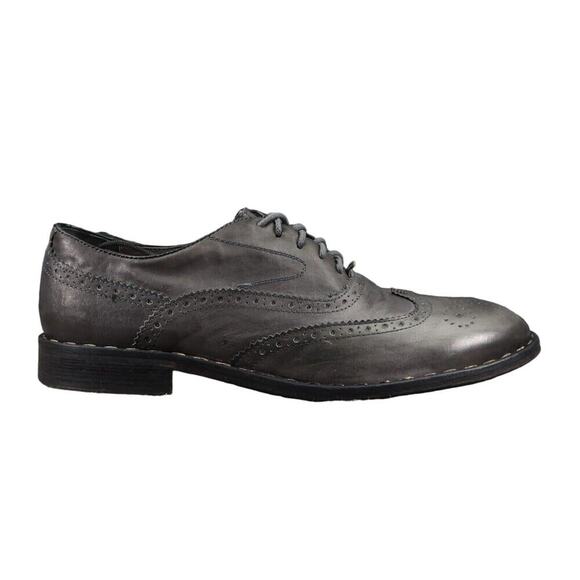 Wingtip Oxford Shoes Mens 42 Formal Leather Professional Fashion Style Work Grey main image 8
